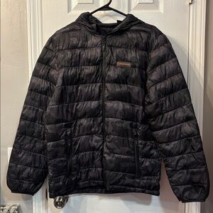 Free Country Black Camo Quilted Jacket with Hood